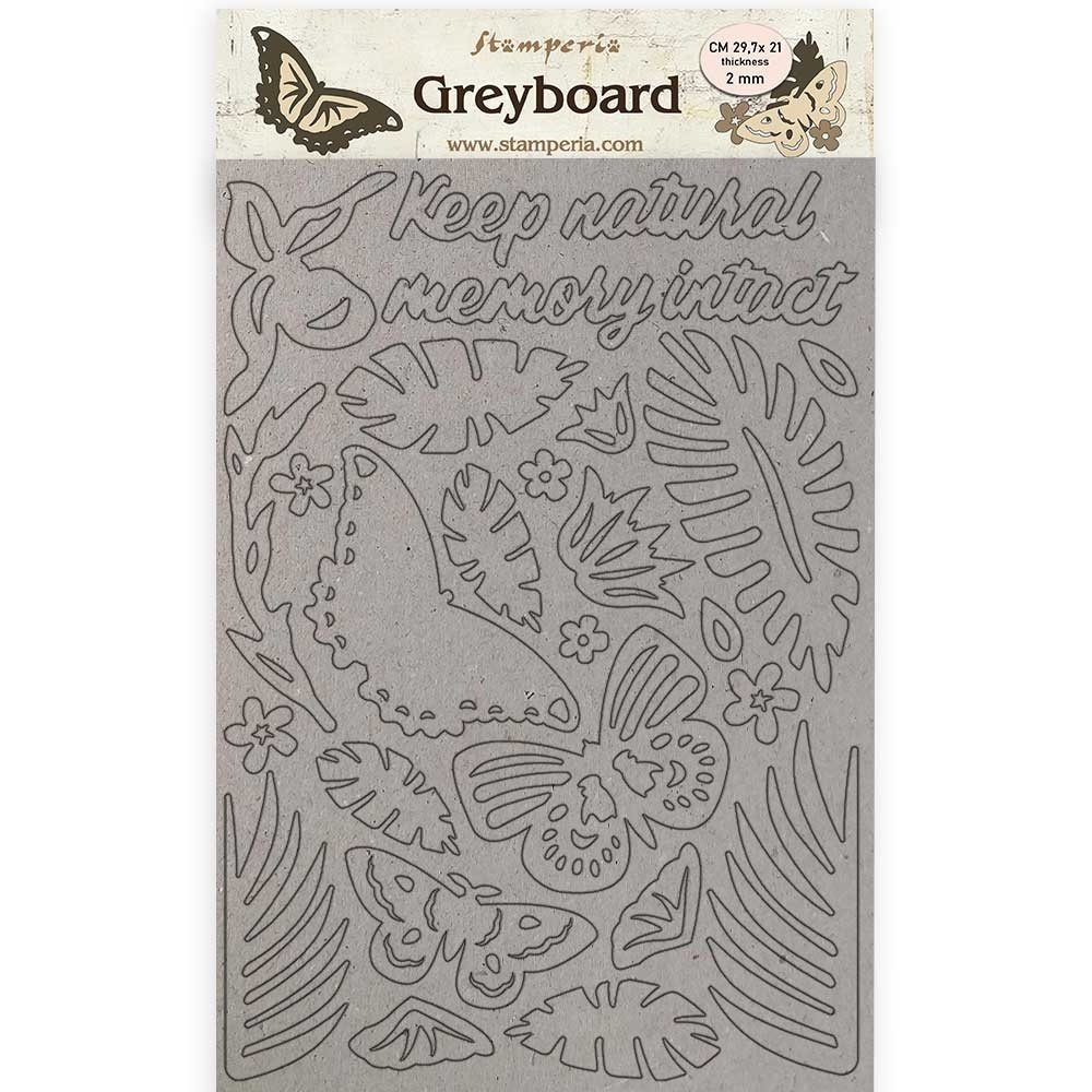 Stamperia Amazonia Greyboard A4 Butterflies (KLSPDA422)