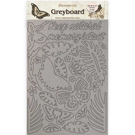 Stamperia Amazonia Greyboard A4 Butterflies (KLSPDA422)