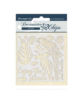 Stamperia Amazonia Decorative Chips Parrot (SCB41) Stamperia Amazonia Decorative Chips Parrot (SCB41)