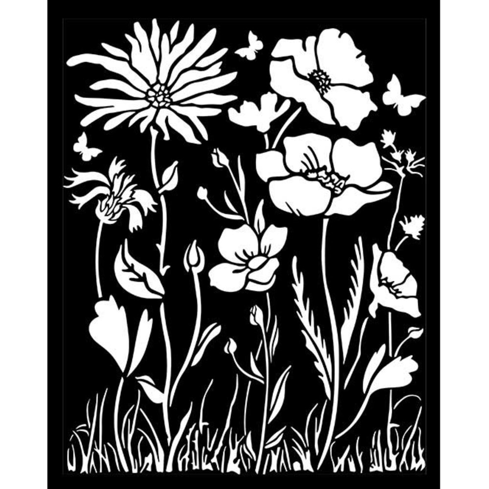 Stamperia Atelier des Arts Thick Stencil 20x25cm Poppy and Flower (KSTD072) Stamperia Atelier des Arts Thick Stencil 20x25cm Poppy and Flower (KSTD072)