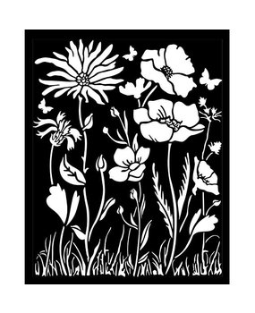 Stamperia Atelier des Arts Thick Stencil 20x25cm Poppy and Flower (KSTD072) Stamperia Atelier des Arts Thick Stencil 20x25cm Poppy and Flower (KSTD072)
