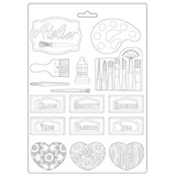 Stamperia Atelier des Arts Soft Mould A4 Tags (K3PTA497)
