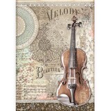 Stamperia Passion Rice Paper A4 Violin (DFSA4538)