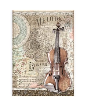 Stamperia Passion Rice Paper A4 Violin (DFSA4538) Stamperia Passion Rice Paper A4 Violin (DFSA4538)
