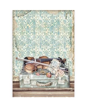 Stamperia Passion Rice Paper A4 Violin and Traveling (DFSA4544) Stamperia Passion Rice Paper A4 Violin and Traveling (DFSA4544)