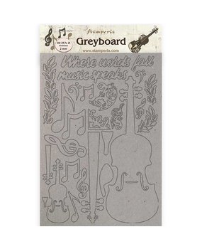 Stamperia Passion Greyboard A4 Violin (KLSPDA423)* Stamperia Passion Greyboard A4 Violin (KLSPDA423)*