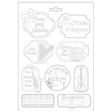 Stamperia Passion Soft Mould A4 Music and Tag (K3PTA492)*