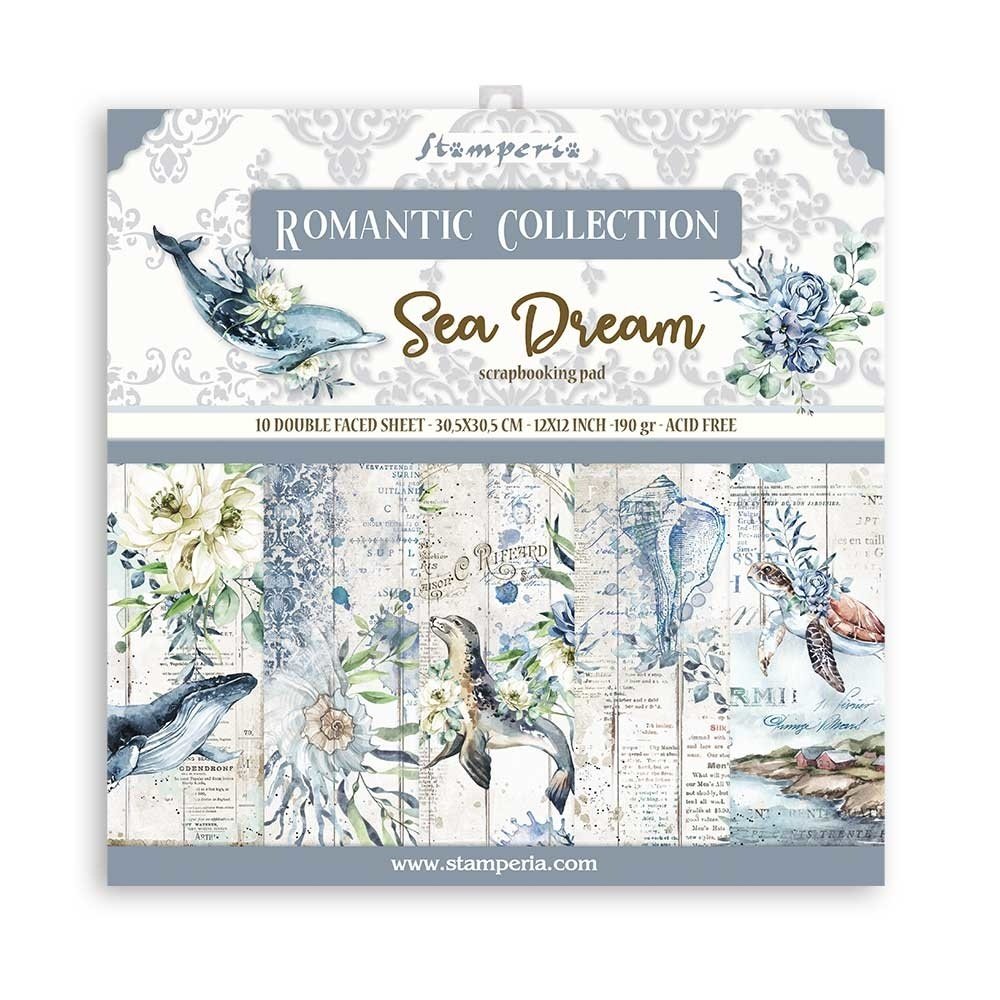 Stamperia Romantic Sea Dream 12x12 Inch Paper Pack (SBBL87) Stamperia Romantic Sea Dream 12x12 Inch Paper Pack (SBBL87)