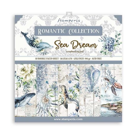 Stamperia Romantic Sea Dream 12x12 Inch Paper Pack (SBBL87) Stamperia Romantic Sea Dream 12x12 Inch Paper Pack (SBBL87)