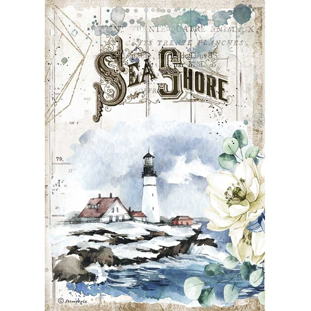 Stamperia Romantic Sea Dream Rice Paper A4 Sea Shore (DFSA4558) Stamperia Romantic Sea Dream Rice Paper A4 Sea Shore (DFSA4558)
