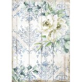 Stamperia Romantic Sea Dream Rice Paper A4 White Flower (DFSA4561)