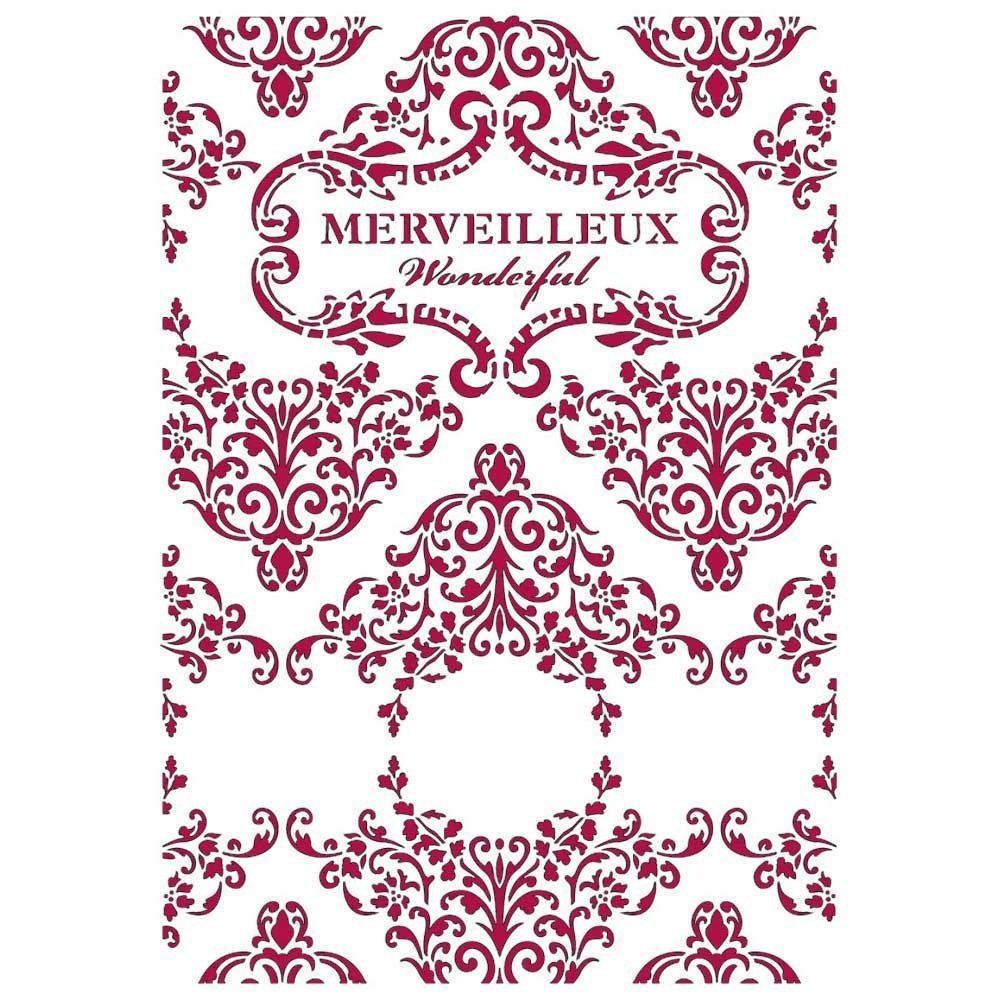 Stamperia Masking Stencil A4 Romantic Sea Dream Wonderful (KSG455)