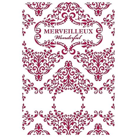 Stamperia Masking Stencil A4 Romantic Sea Dream Wonderful (KSG455)