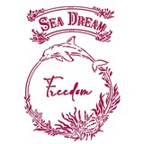 Stamperia Masking Stencil A4 Romantic Sea Dream Freedom (KSG462)