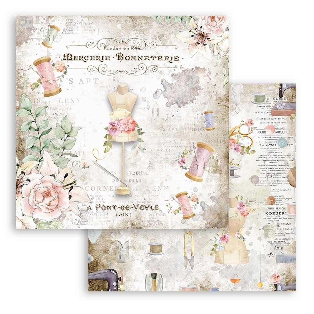 Stamperia Romantic Threads 12x12 Inch Paper Pack (SBBL88) Stamperia Romantic Threads 12x12 Inch Paper Pack (SBBL88)