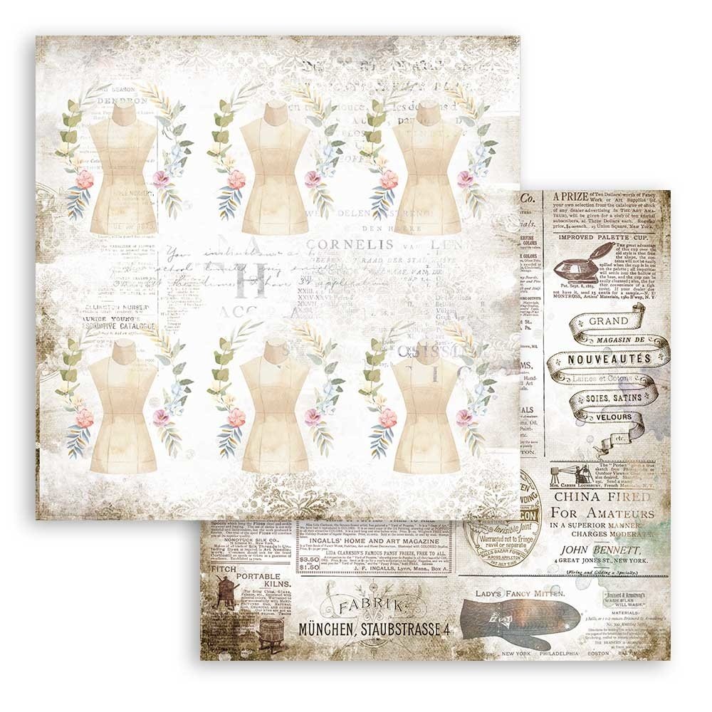 Stamperia Romantic Threads 12x12 Inch Paper Pack (SBBL88) Stamperia Romantic Threads 12x12 Inch Paper Pack (SBBL88)