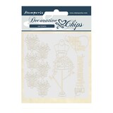 Stamperia Romantic Threads Decorative Chips Couture (SCB52)