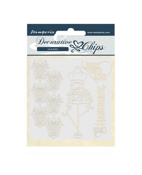 Stamperia Romantic Threads Decorative Chips Couture (SCB52) Stamperia Romantic Threads Decorative Chips Couture (SCB52)