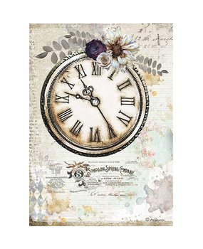 Stamperia Romantic Journal Rice Paper A4 Clock (DFSA4555) Stamperia Romantic Journal Rice Paper A4 Clock (DFSA4555)