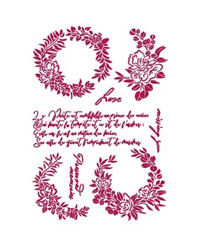 Stamperia Masking Stencil A4 Romantic Journal Garlands Love (KSG461)* Stamperia Masking Stencil A4 Romantic Journal Garlands Love (KSG461)*