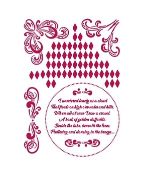 Stamperia Masking Stencil A4 Romantic Journal Corners (KSG464)*