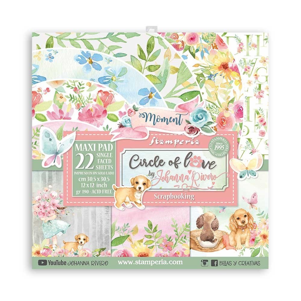 Stamperia Circle of Love 12x12 Inch Maxi Paper Pack (SBBXLB10)
