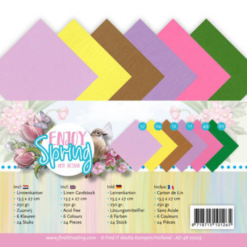 Amy Design Enjoy Spring Linnenpakket 13,5 x 27 cm (AD-4K-10025)