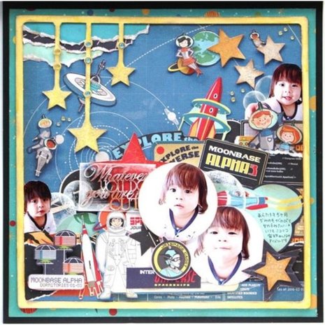 Memory Place Twinkle Star 12x12 Inch Layout Chipboard (MP-58646) Memory Place Twinkle Star 12x12 Inch Layout Chipboard (MP-58646)