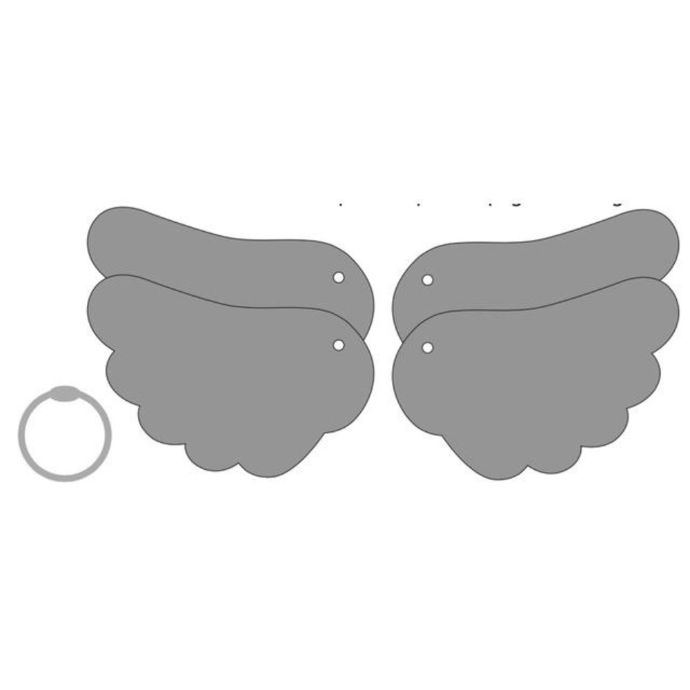 Memory Place Angel Wing 5 Inch Chipboard (MP-58644) Memory Place Angel Wing 5 Inch Chipboard (MP-58644)