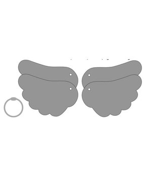 Memory Place Angel Wing 5 Inch Chipboard (MP-58644) Memory Place Angel Wing 5 Inch Chipboard (MP-58644)