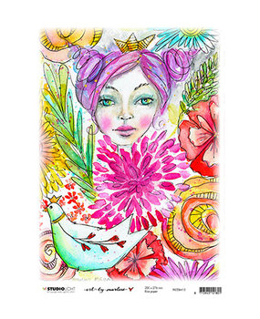 Studio Light Marlene's World A4 Rice Paper (RICEBM13) Studio Light Marlene's World A4 Rice Paper (RICEBM13)