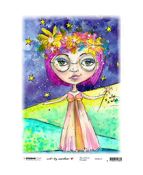 Studio Light Marlene's World A4 Rice Paper (RICEBM15) Studio Light Marlene's World A4 Rice Paper (RICEBM15)