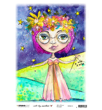 Studio Light Marlene's World A4 Rice Paper (RICEBM15) Studio Light Marlene's World A4 Rice Paper (RICEBM15)
