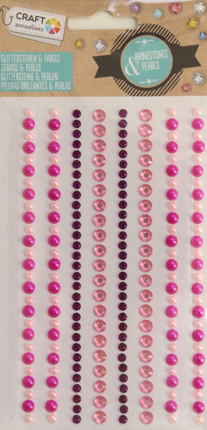 Craft Sensations Rhinestones & Pearls Classic Pink Purple (CR0315/17GE