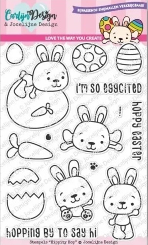 Carlijn Design Clear Stamps Hippity Hop (CDJD-0005) Carlijn Design Clear Stamps Hippity Hop (CDJD-0005)