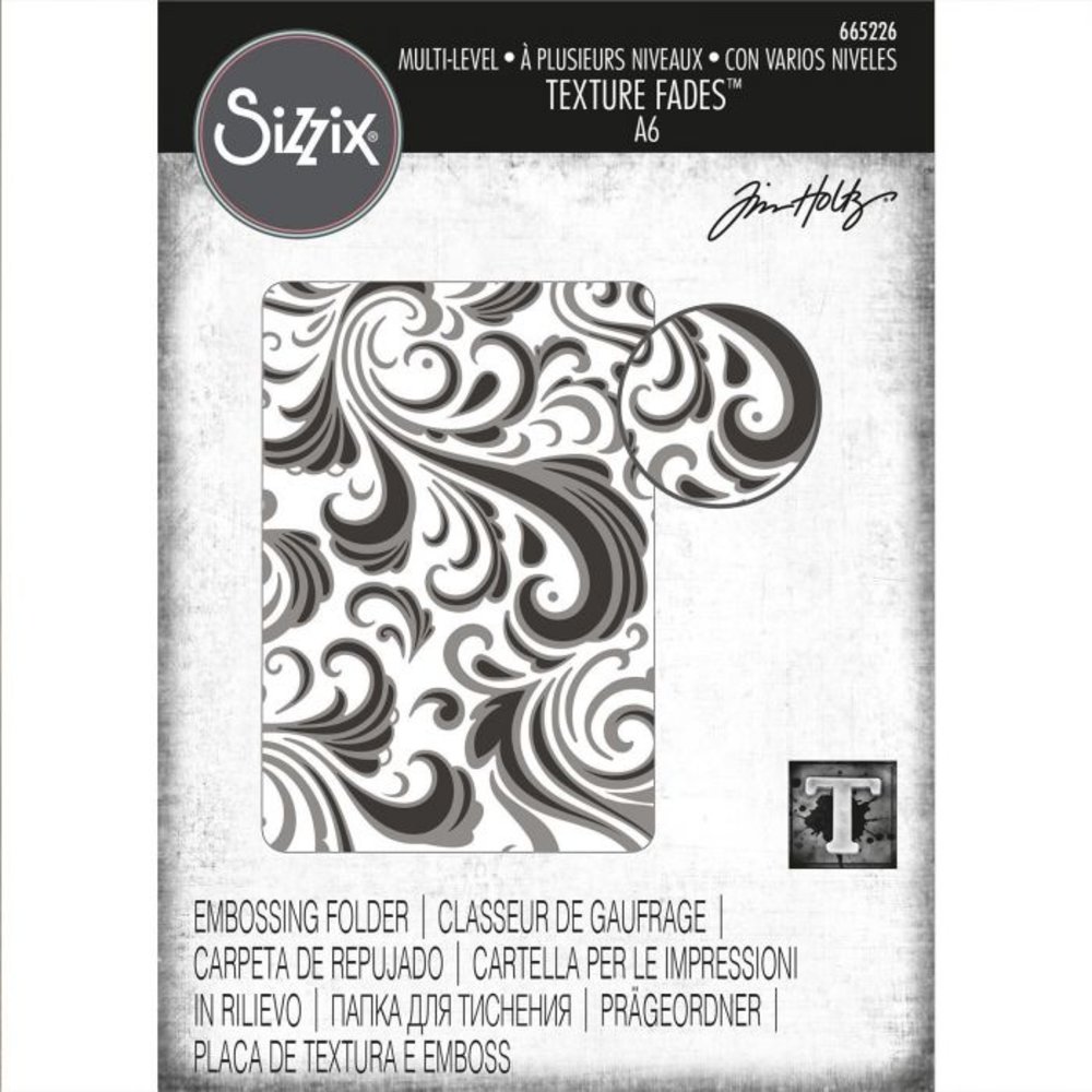 Sizzix Texture Fades Alterations Swirls Embossing Folder (665226) Sizzix Texture Fades Alterations Swirls Embossing Folder (665226)
