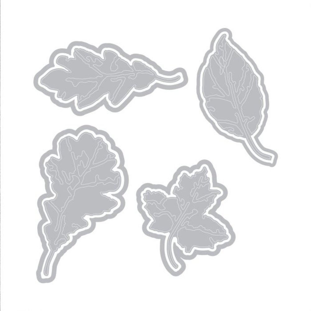 Sizzix Thinlits Alterations Die Set 8PK Leaf Print (664970)