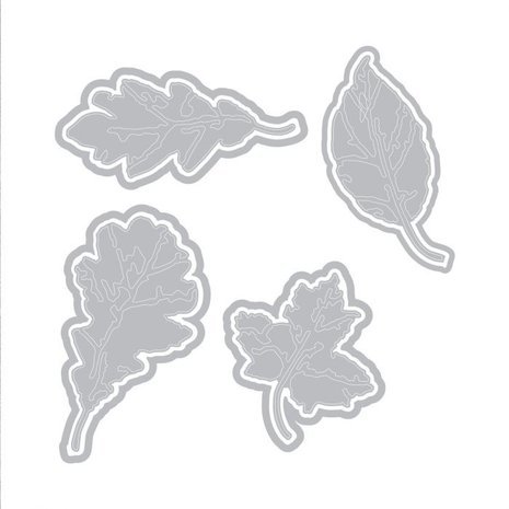 Sizzix Thinlits Alterations Die Set 8PK Leaf Print (664970)