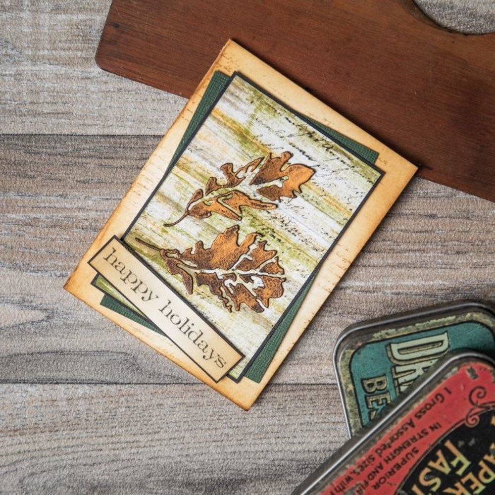 Sizzix Thinlits Alterations Die Set 8PK Leaf Print (664970)