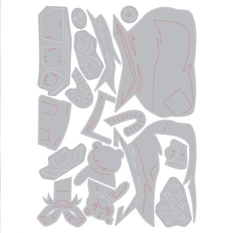 Sizzix Thinlits Alterations Die Set 17PK Toyland (664972)