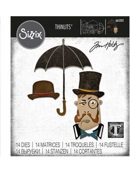 Sizzix Thinlits Alterations Die Set 14PK The Gent (665202)