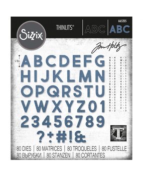 Sizzix Thinlits Alterations Die Set 80PK Alphanumeric Bold (665205) Sizzix Thinlits Alterations Die Set 80PK Alphanumeric Bold (665205)