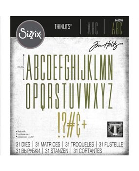 Sizzix Thinlits Alterations Die Set 31PK Alphanumeric Stretch Upper (665206) Sizzix Thinlits Alterations Die Set 31PK Alphanumeric Stretch Upper (665206)