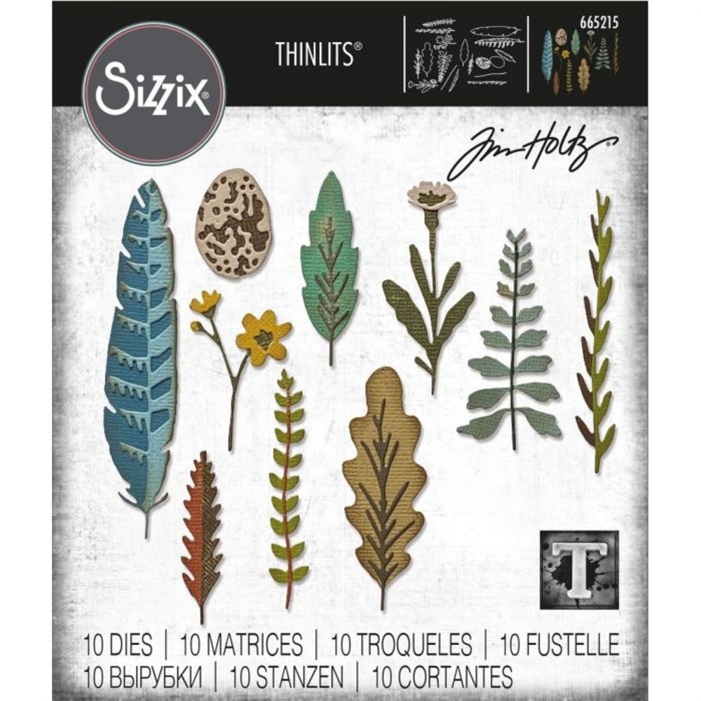 Sizzix Thinlits Alterations Die Set 10PK Funky Nature (665215)