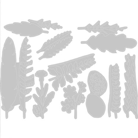 Sizzix Thinlits Alterations Die Set 10PK Funky Nature (665215)