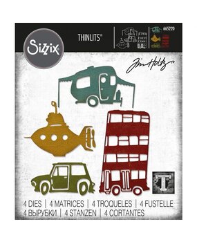 Sizzix Thinlits Alterations Die Set 4PK Wacky Transport #1 (665220) Sizzix Thinlits Alterations Die Set 4PK Wacky Transport #1 (665220)