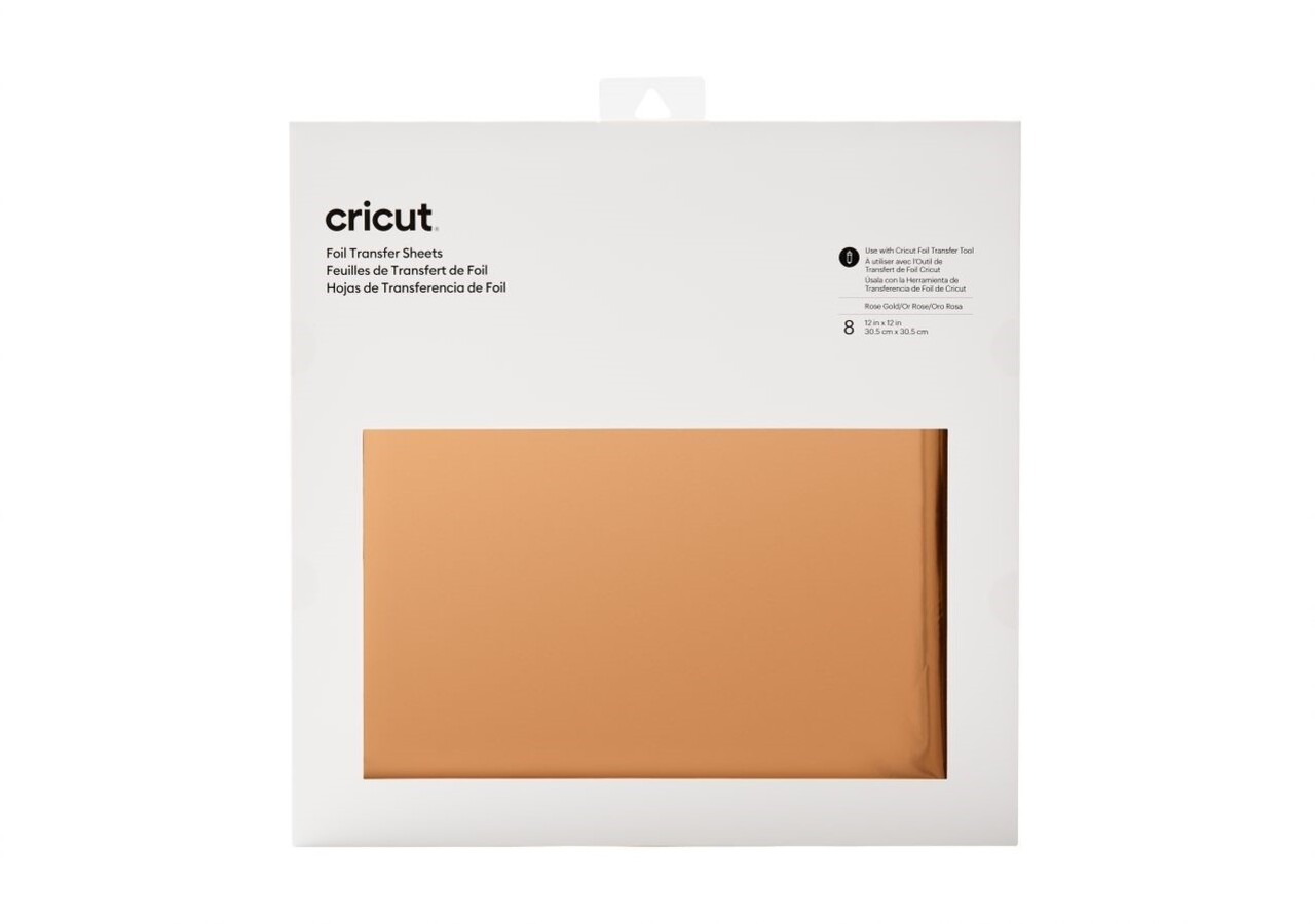 Cricut Foil Transfer Sheets 12x12 Inch Rose Gold (8pcs) (2008720) Cricut Foil Transfer Sheets 12x12 Inch Rose Gold (8pcs) (2008720)