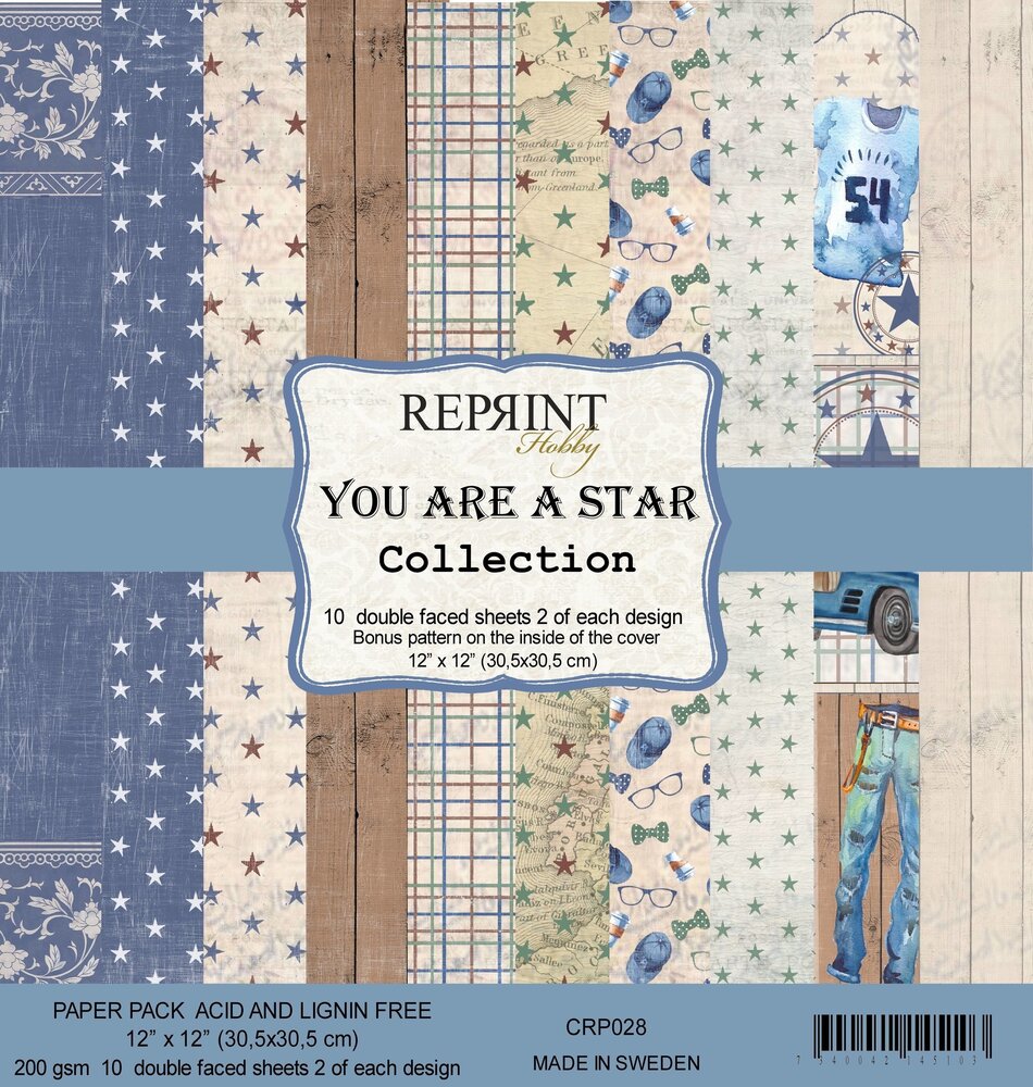 Reprint You are a Star Collection 12x12 Inch Paper Pack (CRP028)