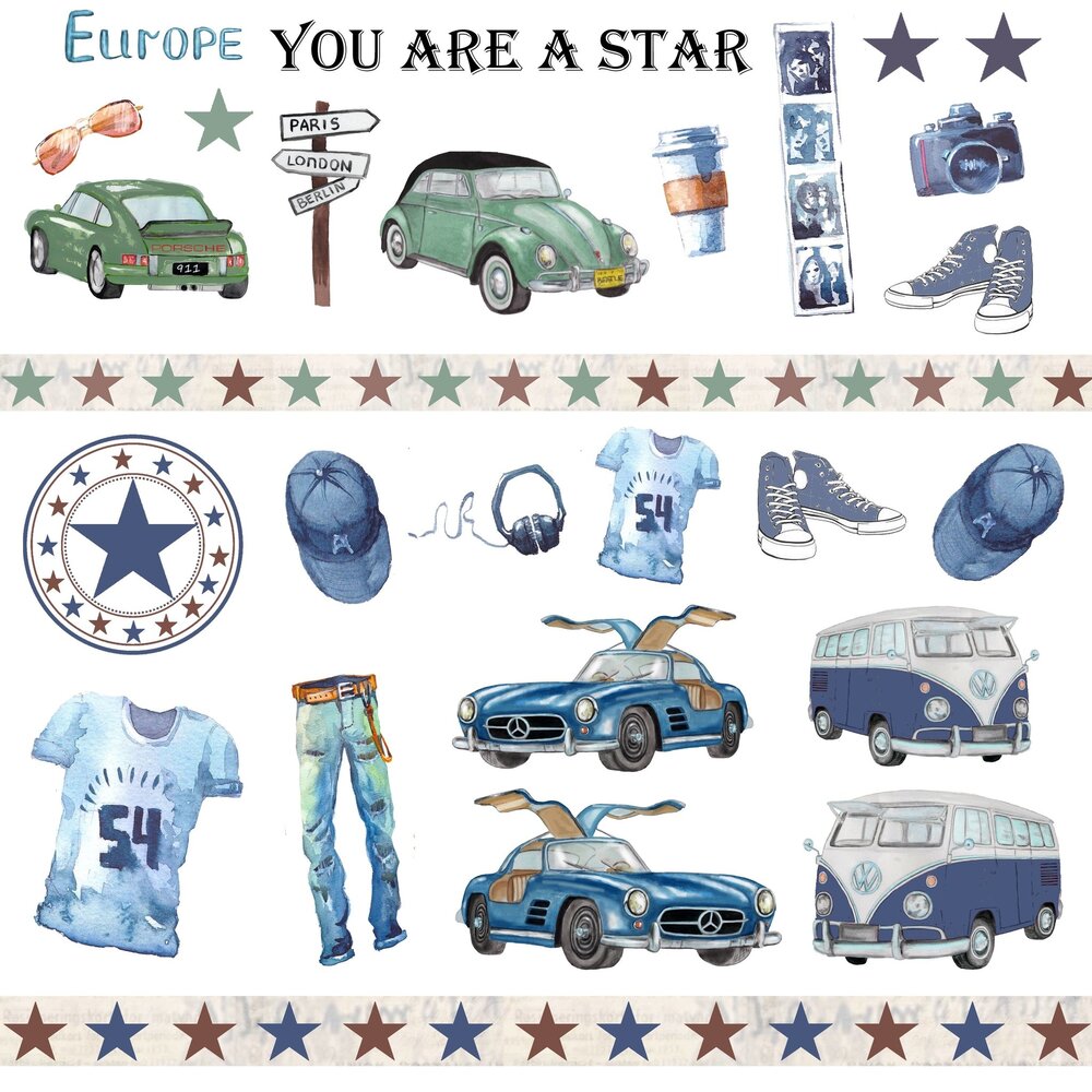 Reprint You are a Star Collection 12x12 Inch Paper Pack (CRP028)