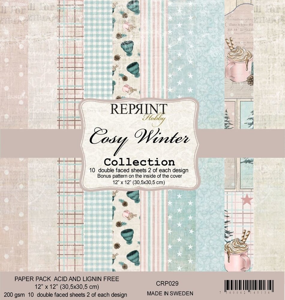 Reprint Cozy Winter Collection 12x12 Inch Paper pack (CRP029)